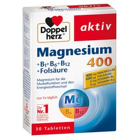 Doppelherz® aktiv Magnesium 400 + B1 + B6 + B12 + Folsäure Tabletten
