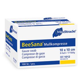 BEESANA® Mullkompressen 10 x 10 cm 8 fach unsteril