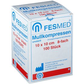 FESMED® ES-Mullkompressen 8fach 10 x 10 cm unsteril