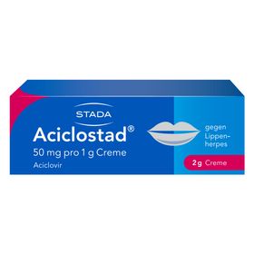 Aciclostad® Creme gegen Lippenherpes hemmt die Viren-Vermehrung und lindert wirksam Schmerzen und Juckreiz