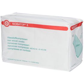 NOBA Nobatop 8 unsterile Vliesstoffkompressen 4- lagig 10 x 20 cm