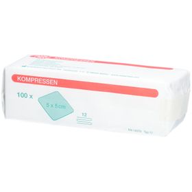 NOBA Mullkompressen unsteril 12- lagig 5 x 5 cm