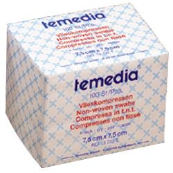 temedia® Vlieskompressen 4-fach 7,5 x 7,5 cm unsteril
