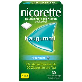 nicorette 4 mg Nikotinkaugummi whitemint zum Rauchen aufhören