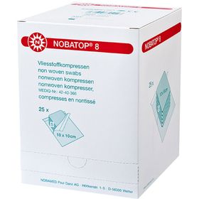 NOBATOP® Vliesstoffkompressen 8fach 10 x 10 cm steril