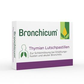 Bronchicum Thymian Lutschpastillen - Schleimlösung bei Erkältungshusten und akuter Bronchitis
