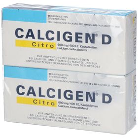 CALCIGEN® D Citro 600 mg/400 I.E. Kautabletten