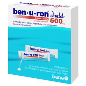 ben-u-ron® direkt 500 mg Granulat Erdbeer/Vanille