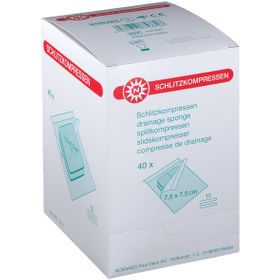 NOBAMED® SCHLITZOMPRESSEN 12fach 7,5 x 7,5 cm steril