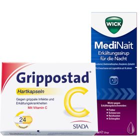Erkältungsset WICK MediNait + Grippostad® C