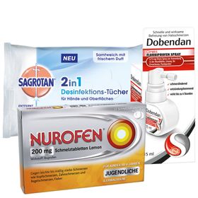 Set Dobendan® Direkt Flurbiprofen + NUROFEN® 200 mg + SAGROTAN® 2in1