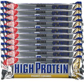 Weider 40 % High Protein Low Carb, Erdnuss-Karamell, Riegel