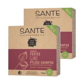SANTE Naturkosmetik Festes Glanz Pflege-Shampoo Bio-Birkenblatt & Pflanzliches Protein
