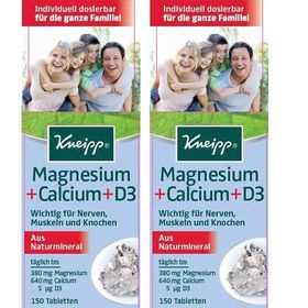 Kneipp® Magnesium + Calcium + D3 Tabletten Doppelpack