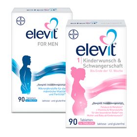 elevit® 1 Kinderwunsch & Schwangerschaft + elevit® FOR MEN- Jetzt 15% sparen mit dem Gutscheincode ,,Elevit15''