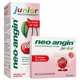 neo-angin® junior Halsschmerzsaft + Halsschmerzlutscher