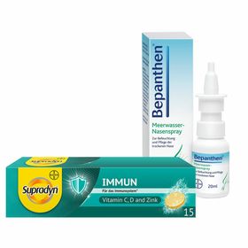 Bepanthen® Meerwasser-Nasenspray + Supradyn® Immun