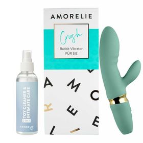 AMORELIE Crush Rabbit Vibrator + AMORELIE Care Toycleaner & Intimate Care