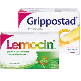 Lemocin gegen Halsschmerzen + Grippostad® C Hartkapseln