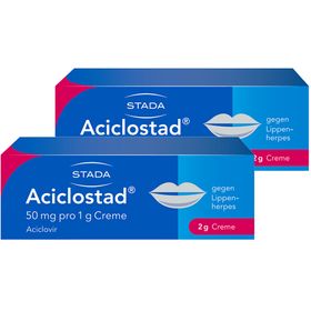 Aciclostad® Creme gegen Lippenherpes hemmt die Viren-Vermehrung und lindert wirksam Schmerzen und Juckreiz