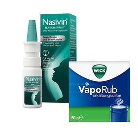 WICK VapoRub Erkältungssalbe + Nasivin® Nasenspray für Erwachsene und Schulkinder