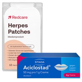 Redcare Herpes Patches + Aciclostad® Creme gegen Lippenherpes