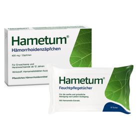 Hametum® Hämorrhoidenzäpfchen + Hametum® Feuchtpflegetücher