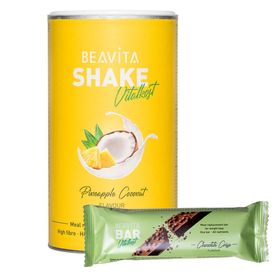 BEAVITA Vitalkost Plus, Kokos-Ananas + Diät-Riegel Chocolate Crisp