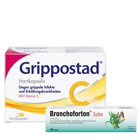 Grippostad C® bei Erkältung und grippalen Infekten + Bronchoforton® Salbe