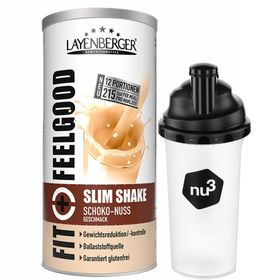 LAYENBERGER FIT+FEELGOOD Slim Shake Schoko-Nuss + nu3 Shaker