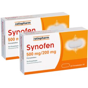 Synofen - mit Ibuprofen und Paracetamol - Jetzt 20% sparen mit synofen20