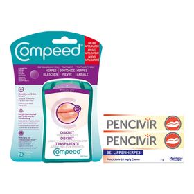 Pencivir bei Lippenherpes Penciclovir 10mg/g Creme + COMPEED® Herpesbläschen-Patch