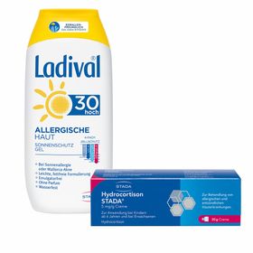 LADIVAL® allergische Haut Gel LSF 30 & HYDROCORTISON STADA 5 mg/g Creme