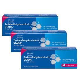 Terbinafinhydrochlorid STADA® 10 mg/g Creme, gegen bestimmte Pilzinfektionen der Haut