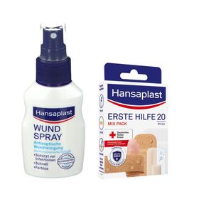 Hansaplast Wundspray +Hansaplast Erste Hilfe Pflaster Mix