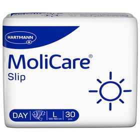 MoliCare Slip Day Erwachsenenwindeln: zuverlässiger Schutz am Tag bei starker Inkontinenz, Gr. L (100-150cm Hüftumfang)