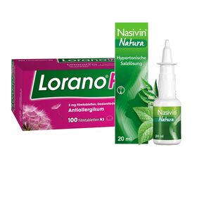 Lorano® Pro -Die Allergietablette + NASIVIN Natura Nasenspray