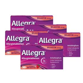 Allegra Schmelztabletten bei Heuschnupfen und ganzjährigen Allergien | Praktisch für unterwegs | Schmelzen auf der Zunge
