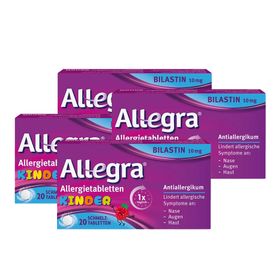 Allegra Allergietabletten für Kinder | Kinderleichte Einnahme | Zergehen auf der Zunge | Leckerer Erdbeergeschmack