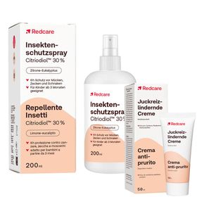 Redcare Insektenschutzspray Citriodiol™ 30 % + Redcare Juckreizlindernde Creme