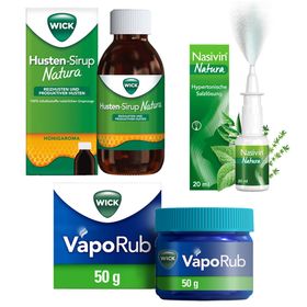 Erkältungspaket plus Natur: Wick Husten, Nase, Inhalieren + ein Paar Socken GRATIS