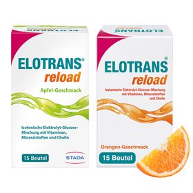 ELOTRANS® reload Apfel-Geschmack + Elotrans® reload – Veganes Trinkpulver