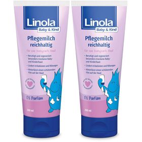 Linola Baby & Kind Pflegemilch reichhaltig - Reichhaltige Lotion für sehr trockene Baby- und Kinderhaut