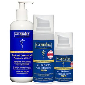 ALLERGIKA® Augenlidcreme MED + ALLERGIKA® Dusch- und Crembad Mild + ALLERGIKA® Gesichtscreme MED