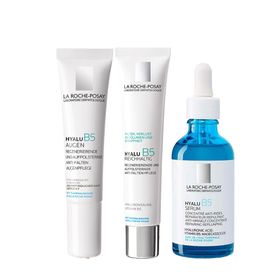 La Roche Posay Hyalu B5 Serum-Konzentrat  + La Roche-Posay Hyalu B5 reichhaltige Pflegecreme + La Roche Posay HYALU B5 AUGEN