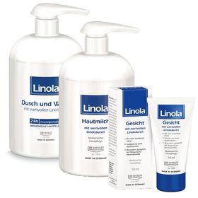 Linola Dusch und Wasch + Linola Hautmilch + Linola Gesicht
