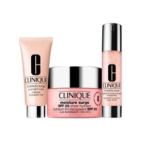 CLINIQUE Moisture Surge™ SPF 25 Sheer Hydrator + Clinique Moisture Surge™ Overnight Mask + CLINIQUE Moisture Surge Hydrating Supercharged Concentrate