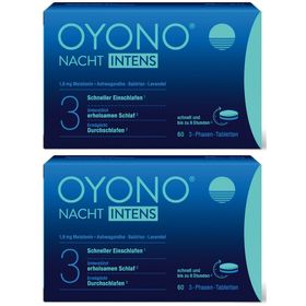 OYONO® Nacht Intens mit 1,9mg Melatonin und Ashwagandha, Baldrian, Lavendel