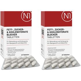 N1 Fettblocker zum Abnehmen - blockt auch Kohlenhydrate & Zucker