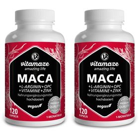 MACA 10:1 HOCHDOSIERT + L-Arginin + OPC + Vitamin vegan